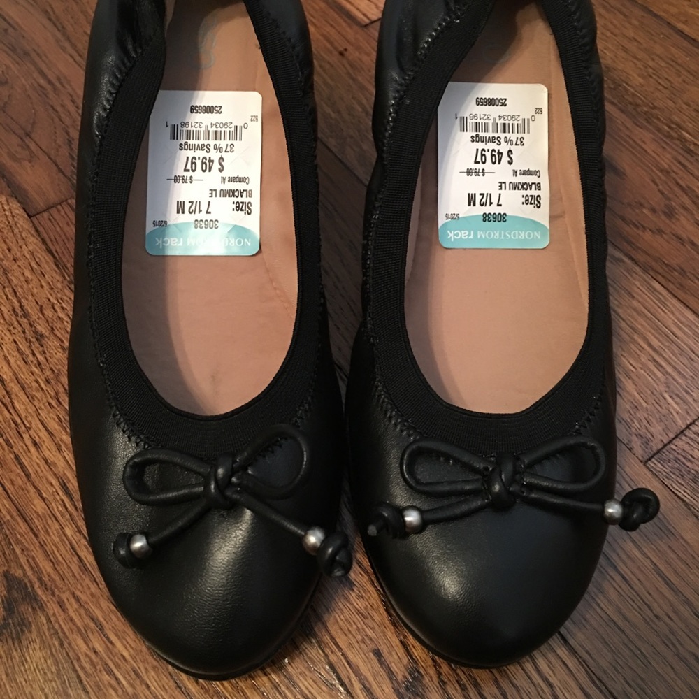 Black Leather Mules, size 7 1/2