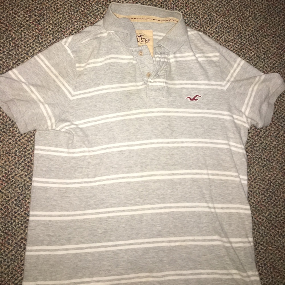 Hollister striped polo shirt