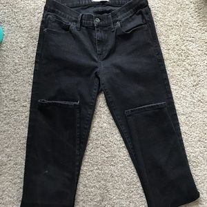 Madewell all black jeans.