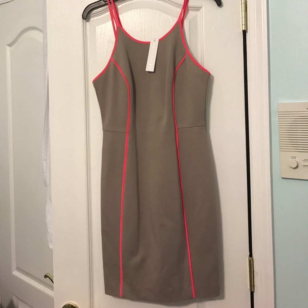 Beige and hot pink NWT NBW Trina Turk dress