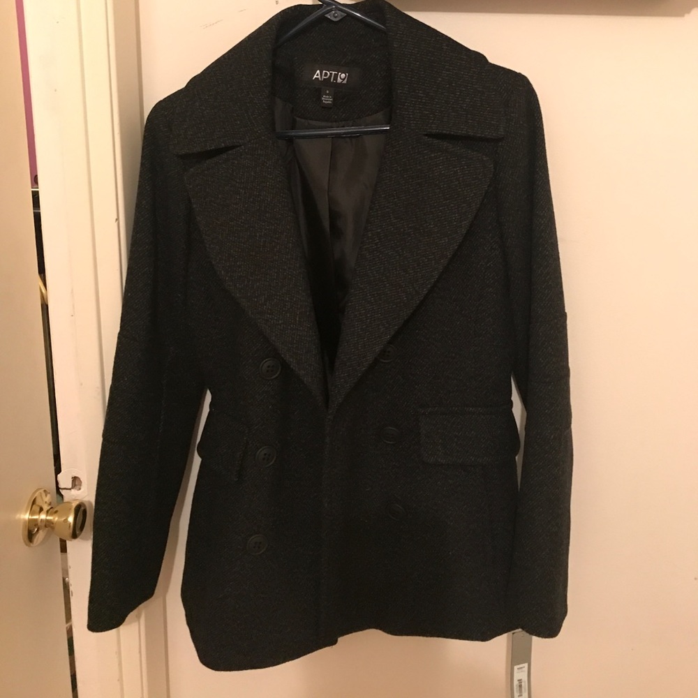 NWT Apt 9 dark gray wool jacket sz small