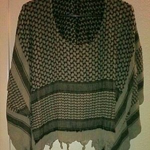 WOMENS PANCHO BROWN&BLACK SIZE M/L