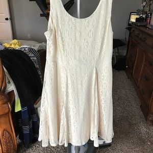 Cream lace dress