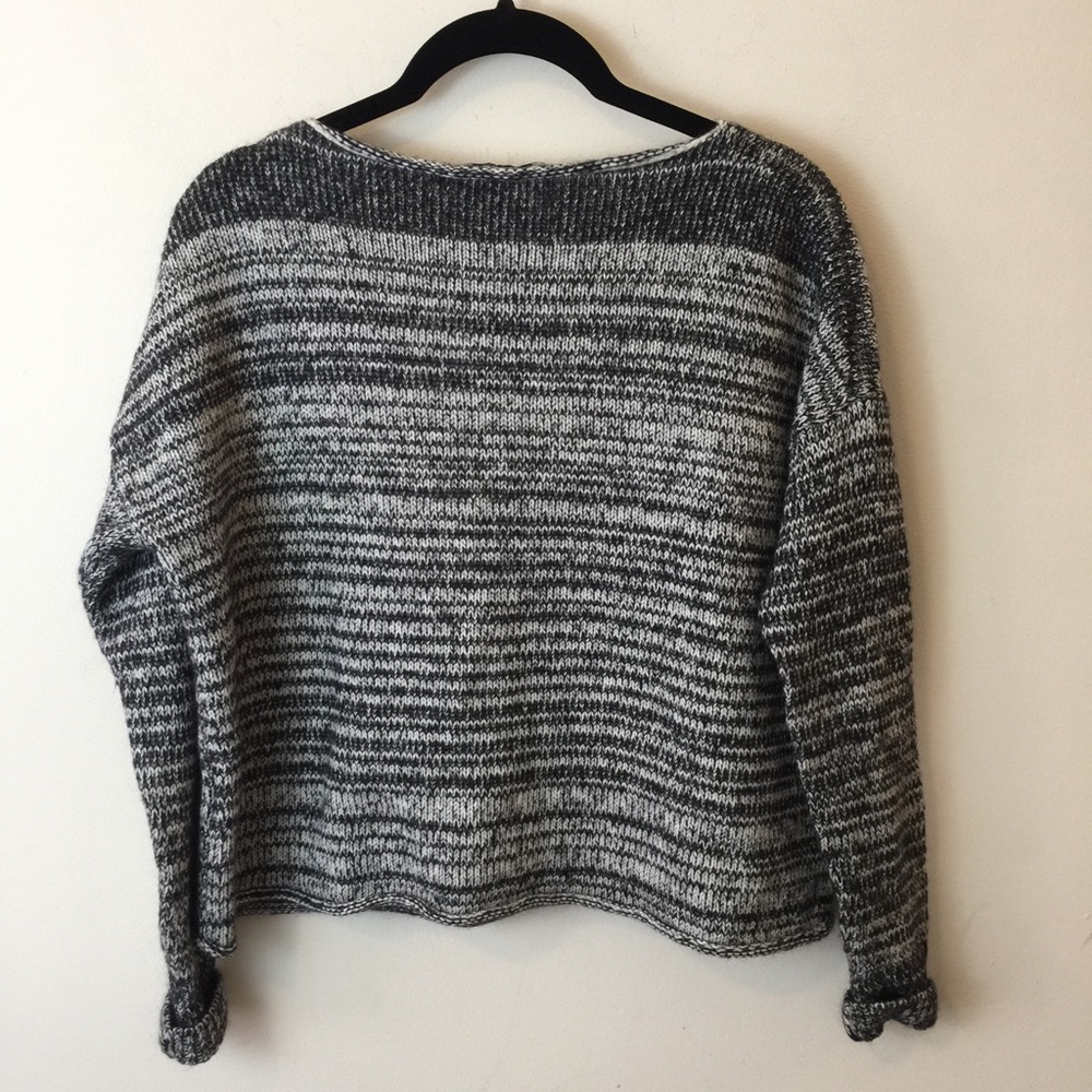 Madewell Grey Knit Wool Alpaca Boat Neck Sweater - Picture 7 of 8