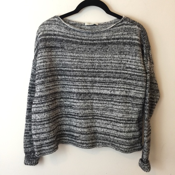 Madewell Grey Knit Wool Alpaca Boat Neck Sweater - Picture 2 of 8