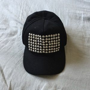 Black hat with metal studs