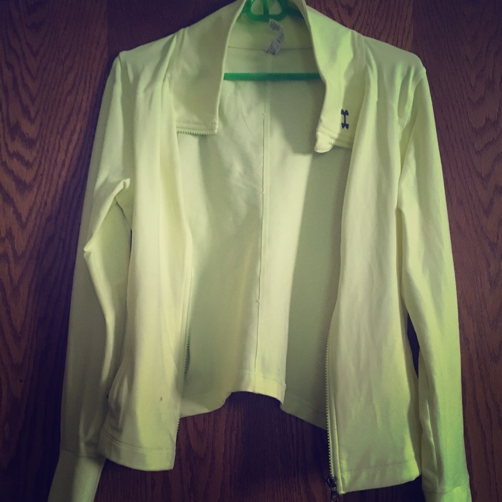 Bright yellow running jacket