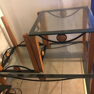 Glass Coffee table set