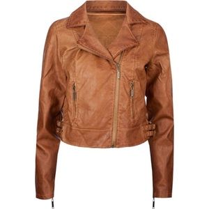 Faux Leather Moto Jacket