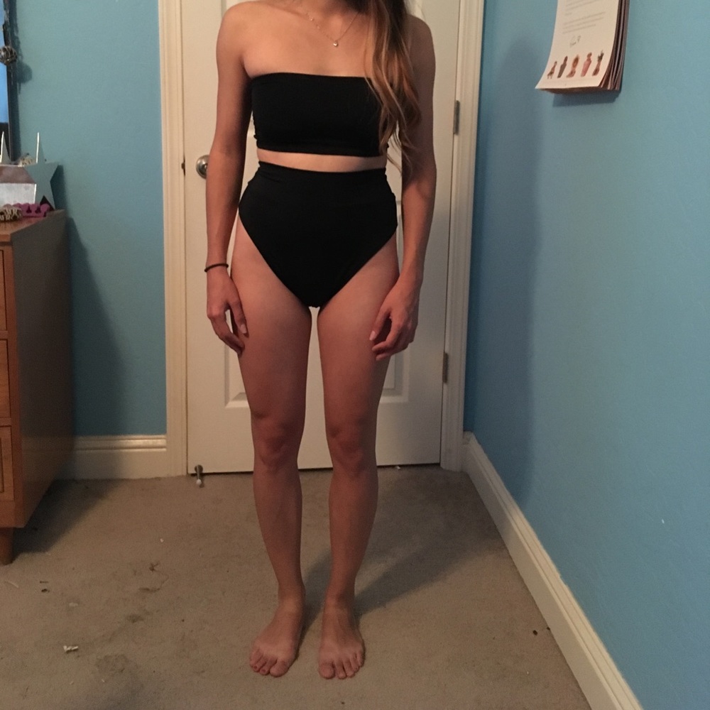 Black high waisted bikini