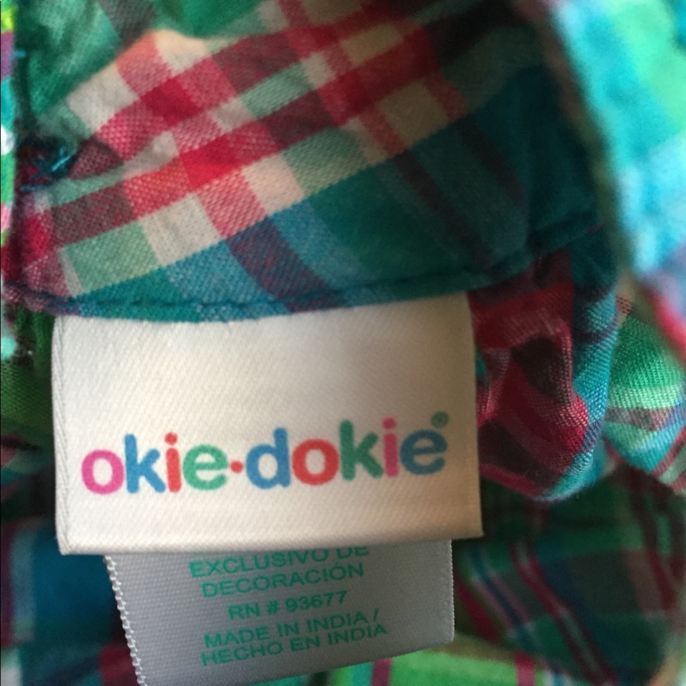 Okie Dokie plaid 12 month dress and bloomers - Picture 3 of 3