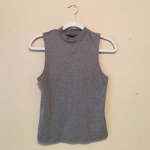 Sleeveless Mock Neck Shirt