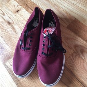 Wine colored thin soled vans