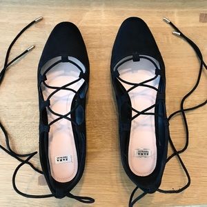 Zara lace-up ballerinas!