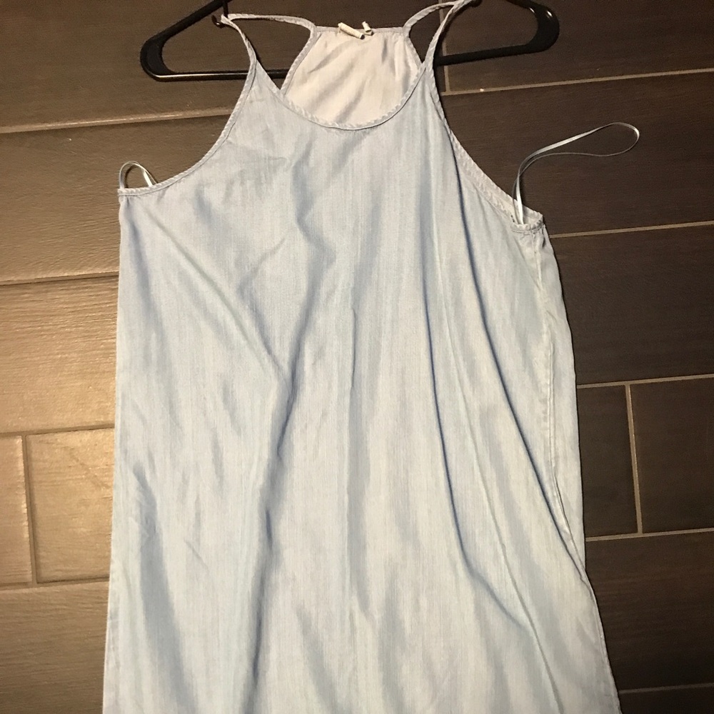 Chambray lace edge dress