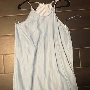 Chambray lace edge dress