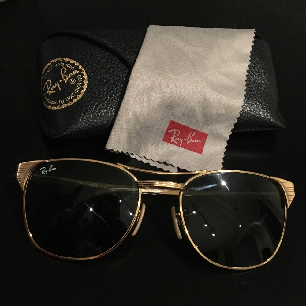 Authentic Ray-Ban Gold Unisex Aviator Signet