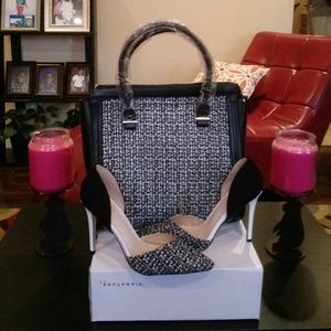 Shoes with matching handbag