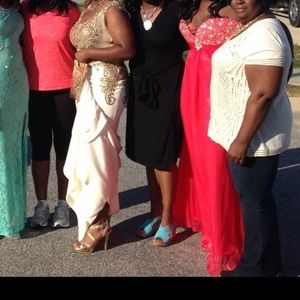 Pink Strapless Long Prom Dress