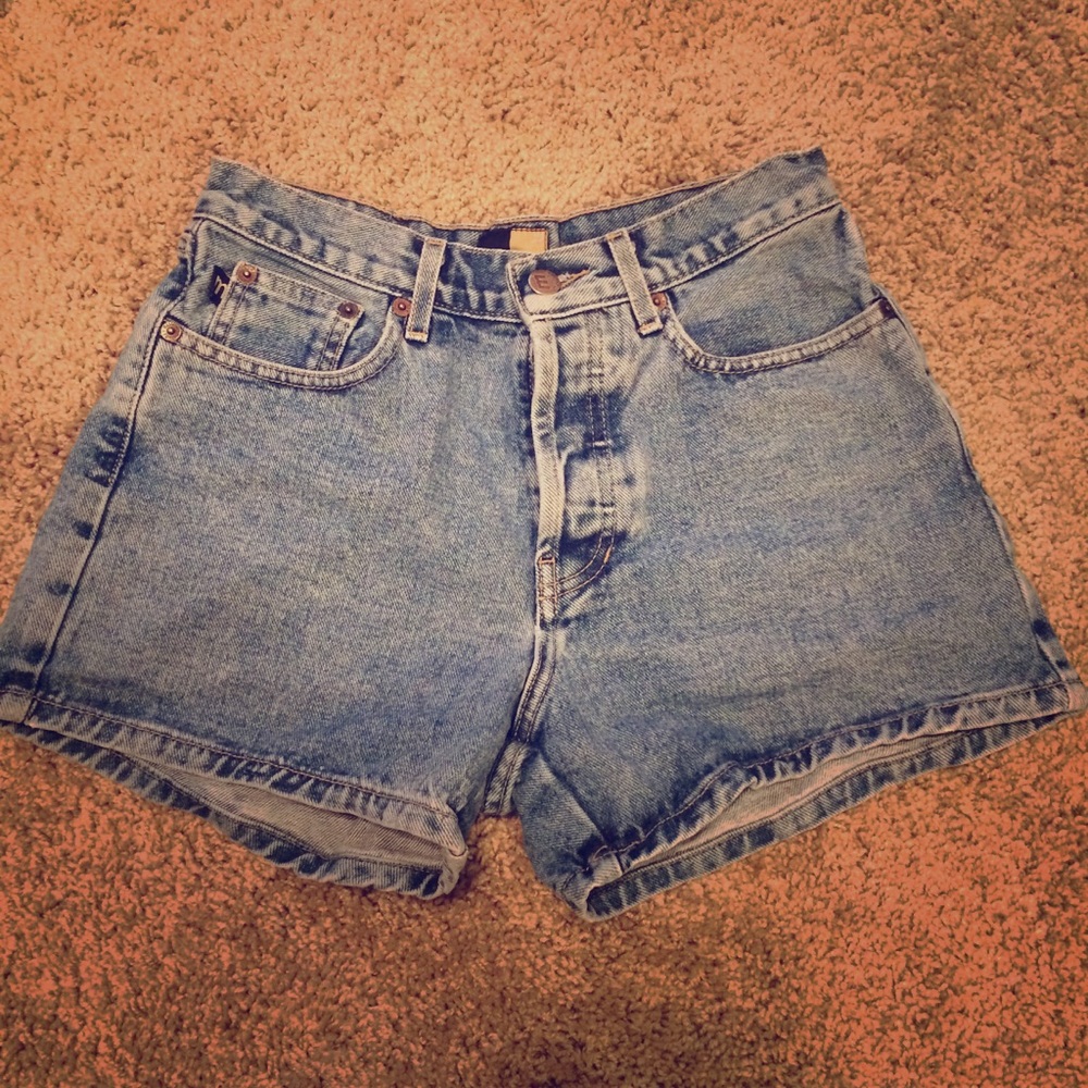 High-waisted Denim Shorts