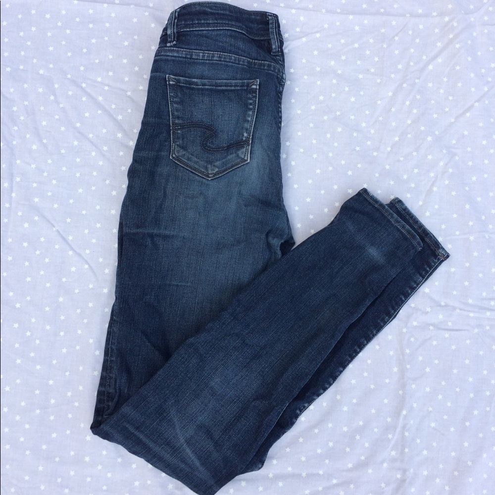 Silver Skinny Jeans