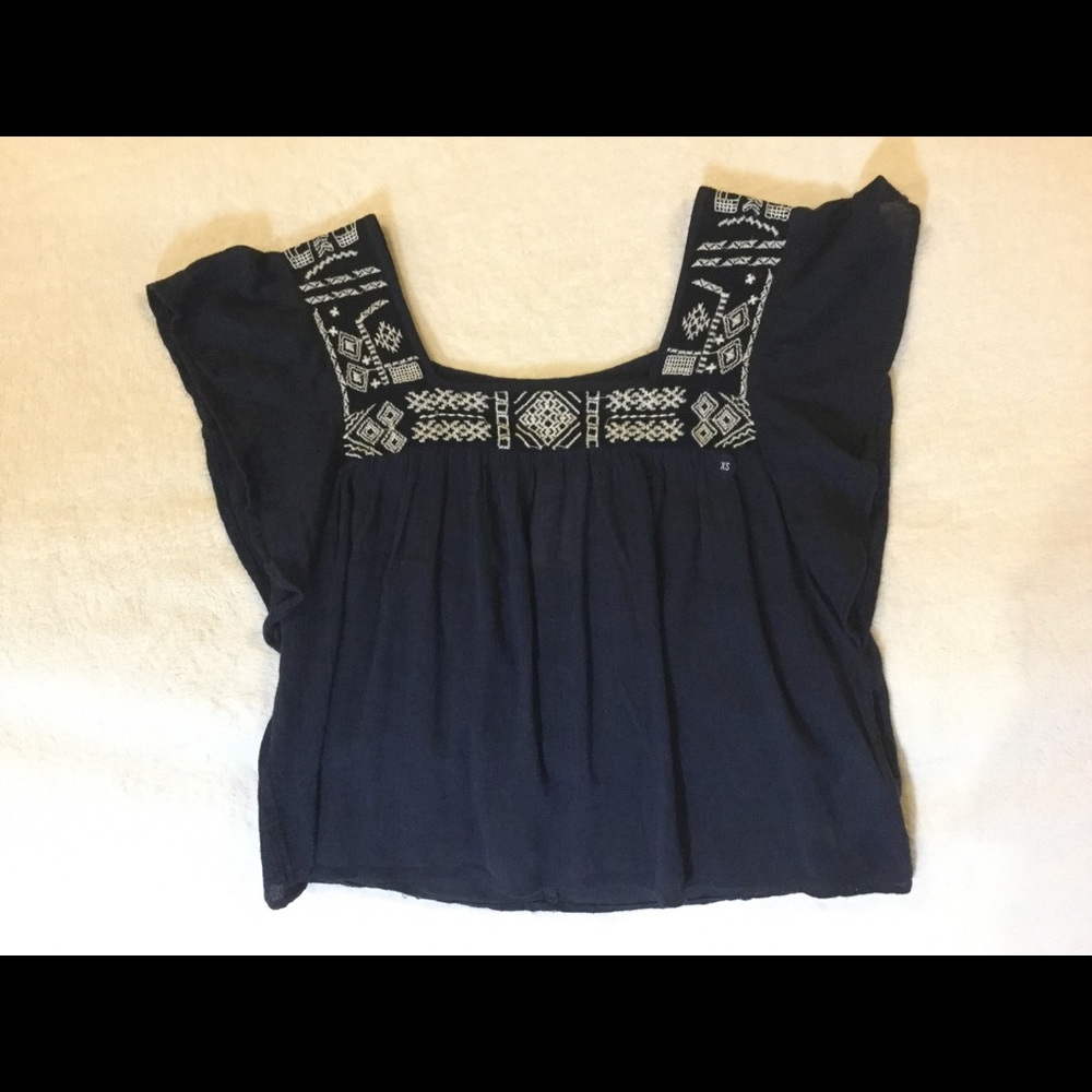 Navy blue Hollister top