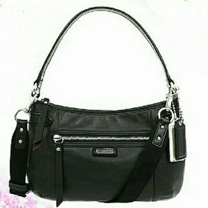 COACH Daisy Black Leather Convertible Crossbody