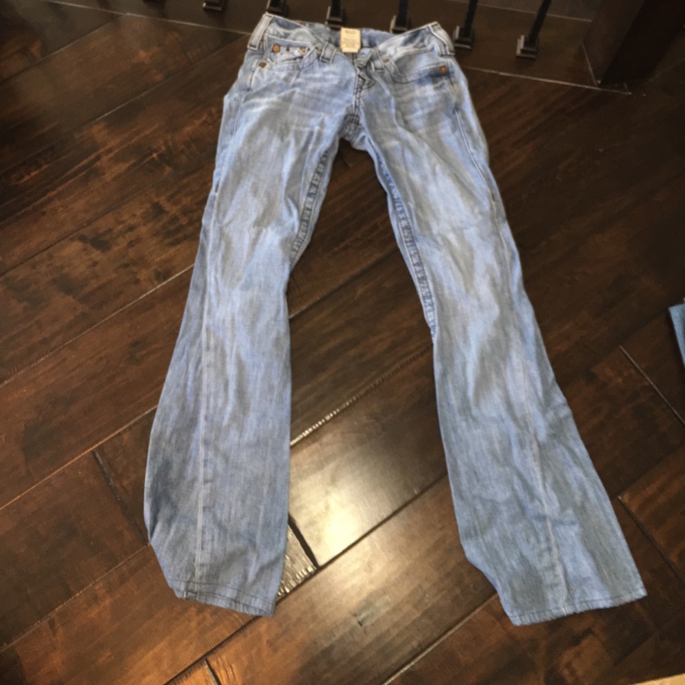 True Religion size 24 light wash bootcut jeans
