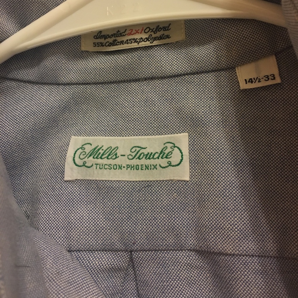 Blue Button Up Long Sleeve - Picture 3 of 5
