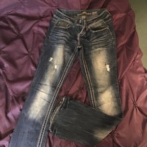 Almost famous dark wash jeans -like new