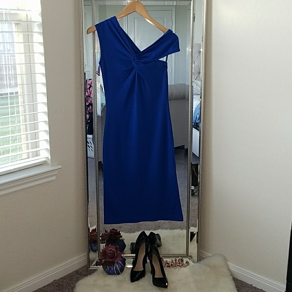 Missoni Royal Blue Knot Asymmetrical Dress