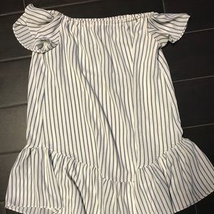 Off the shoulder stripe dress