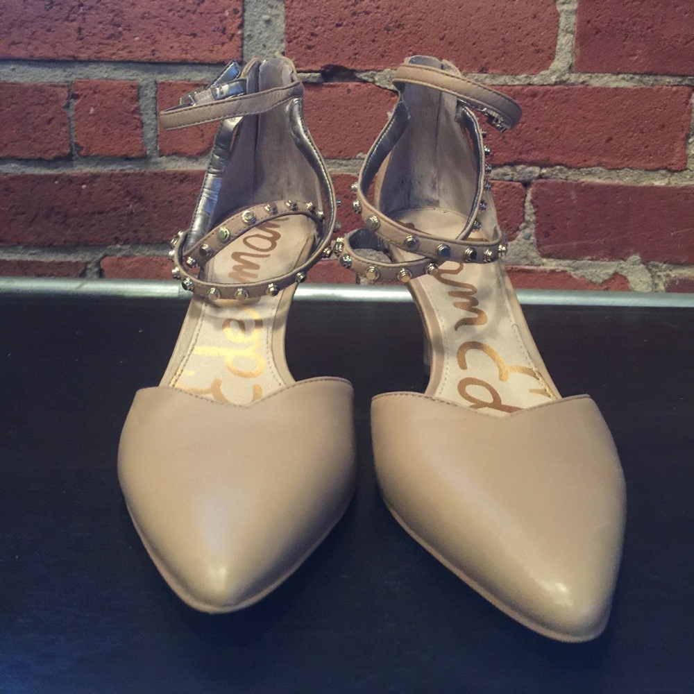 Sam Edelman Nude Studded Pumps