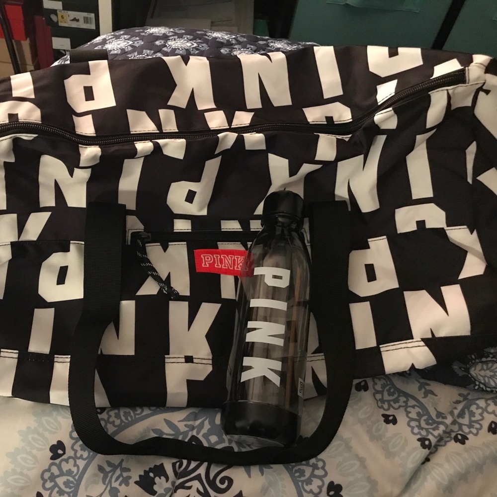 Victoria's Secret gym bag and water bottle
