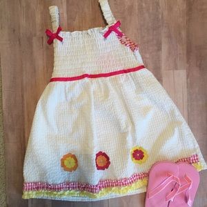 NWT 3T white floral dress with sandals