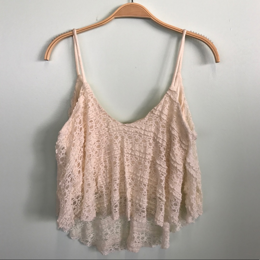 Natural color flutter knit tank ❤️