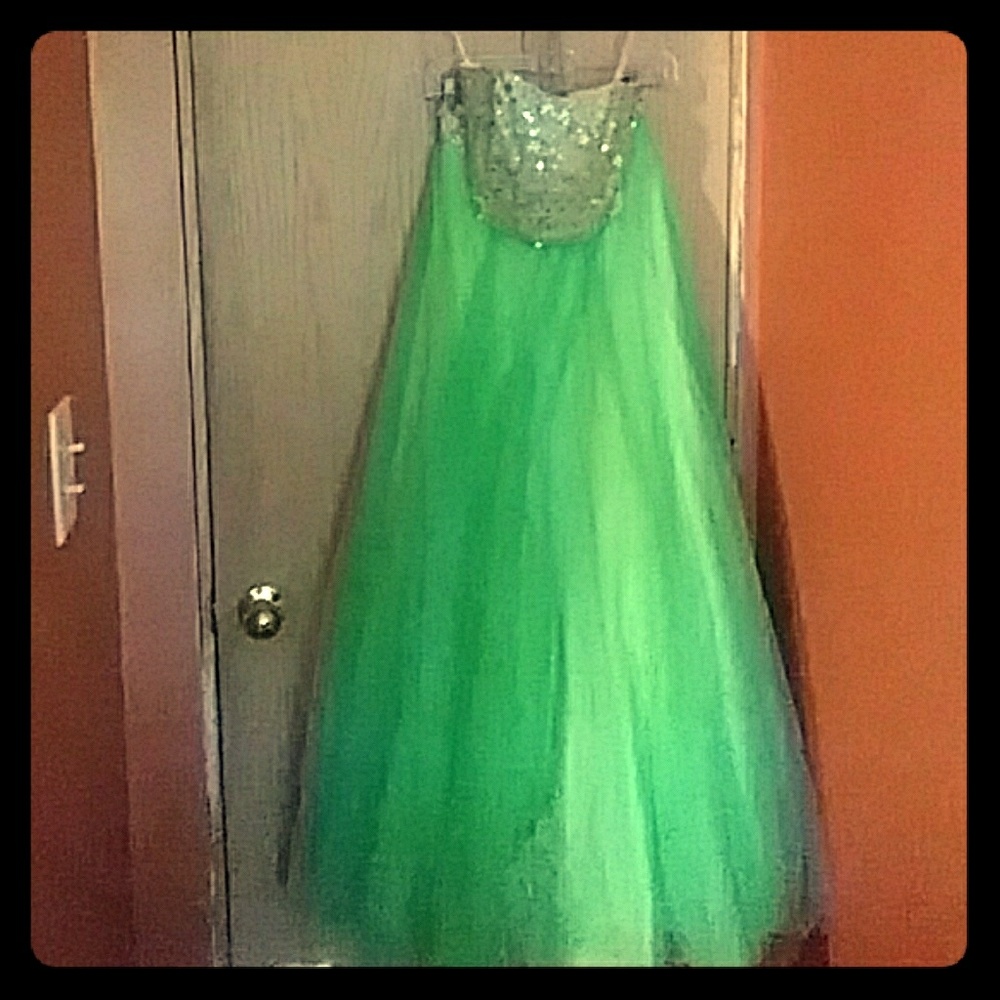Green Two Piece Gown