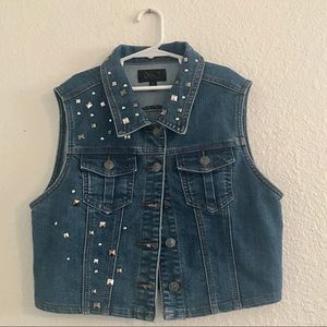 Denim Embellished Vest