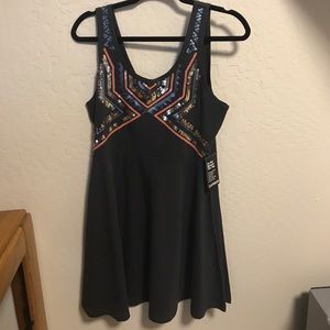Express dark grey sequin dress
