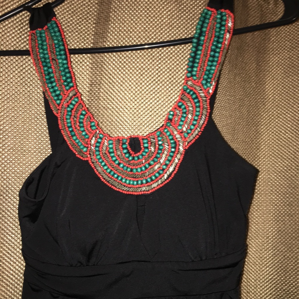 Candie's boho beaded detail A-line dress