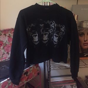 Pacsun cropped panther sweatshirt