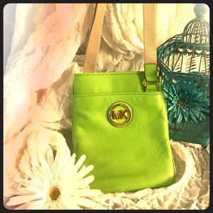 NWOT Michael Kors neon green crossbody bag