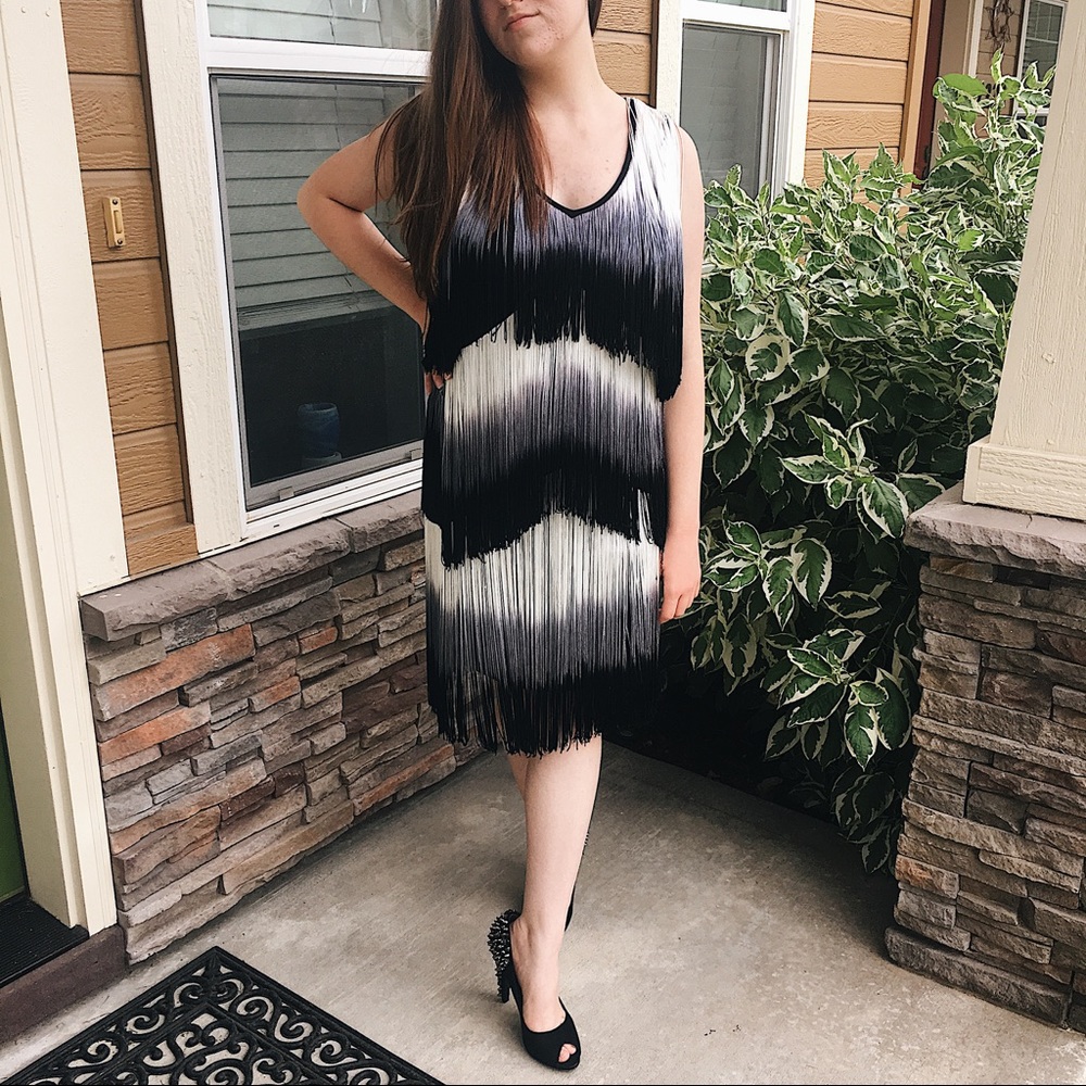 Ombré Fringe Dress