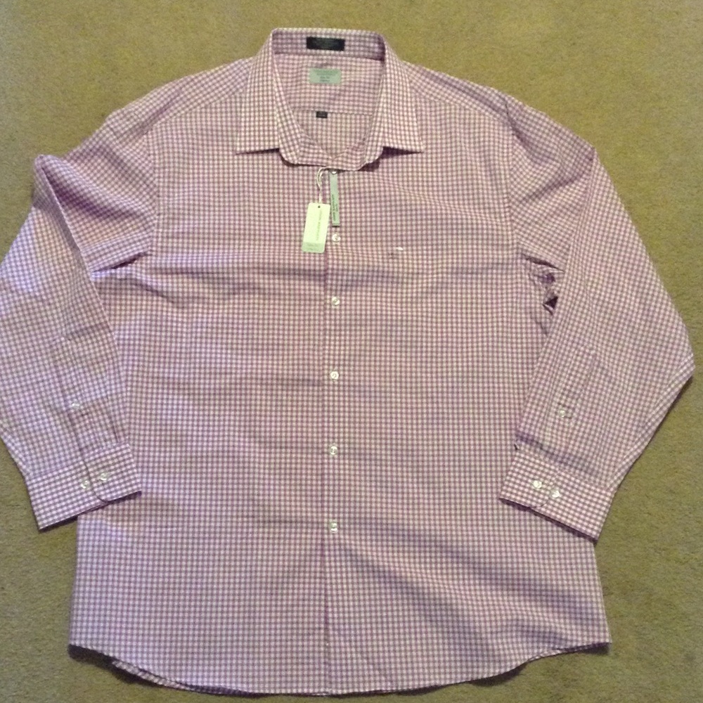 NEW John Bartlett Purple Gingham Button Up