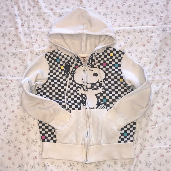 Peanuts Other - SALE Peanuts White Checkered Hoodie