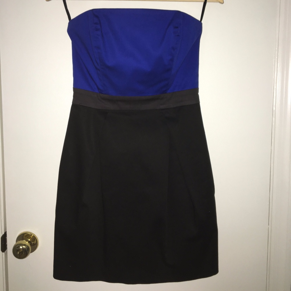 French Connection Color Block Strapless Mini Dress - image 1