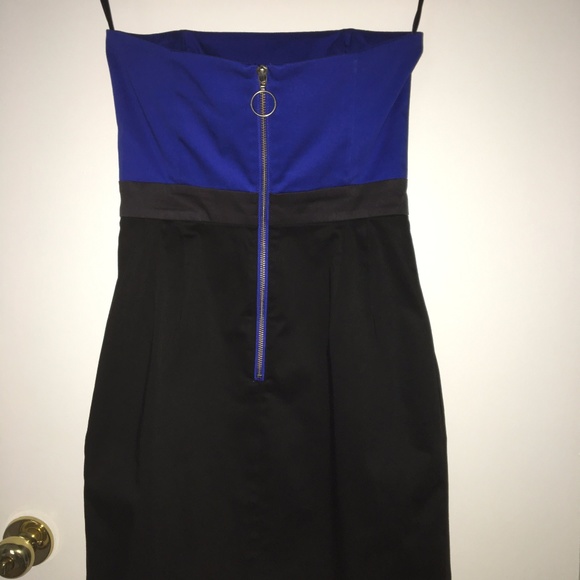 French Connection Color Block Strapless Mini Dress - Picture 2 of 4