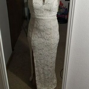 White prom or wedding dress