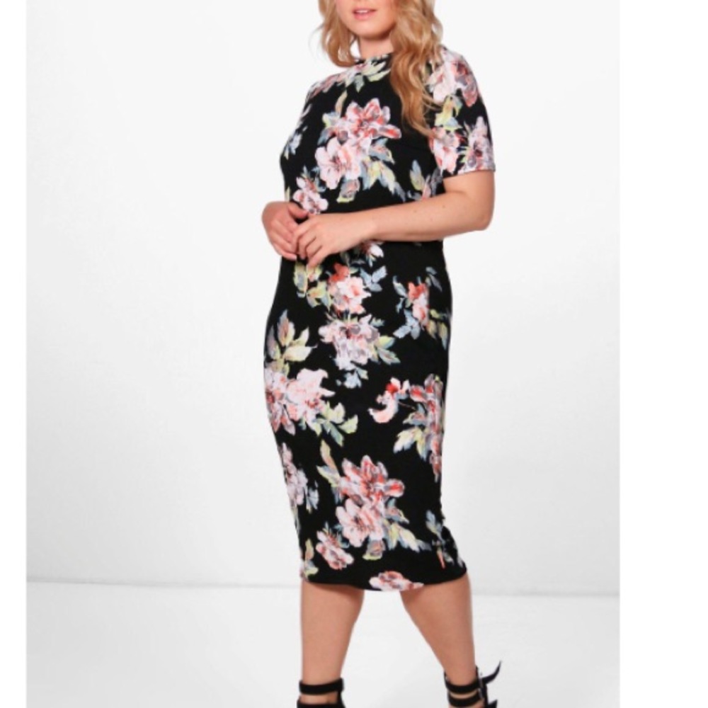 Brand new plus size floral midi dress
