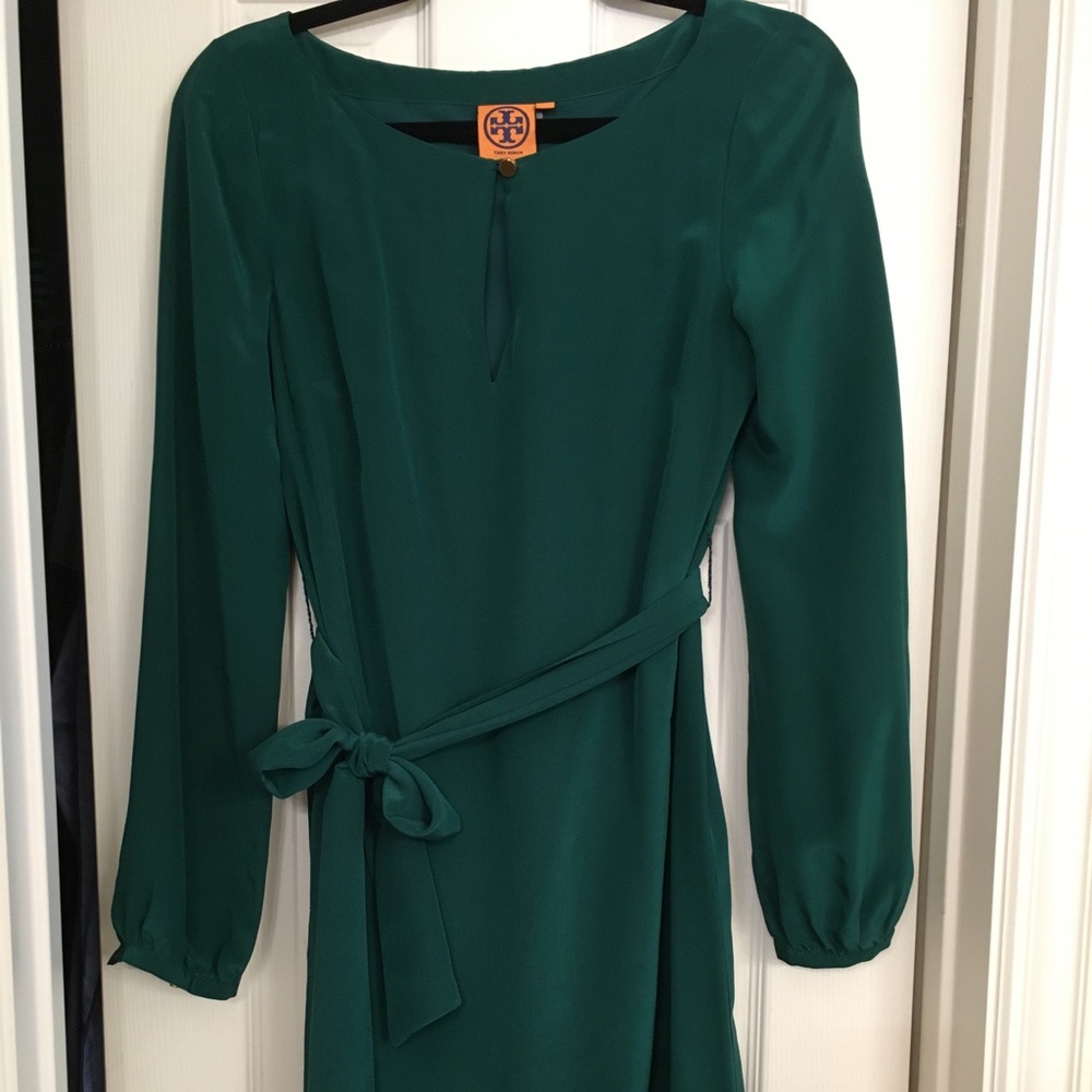 Tory Butch green silk dress